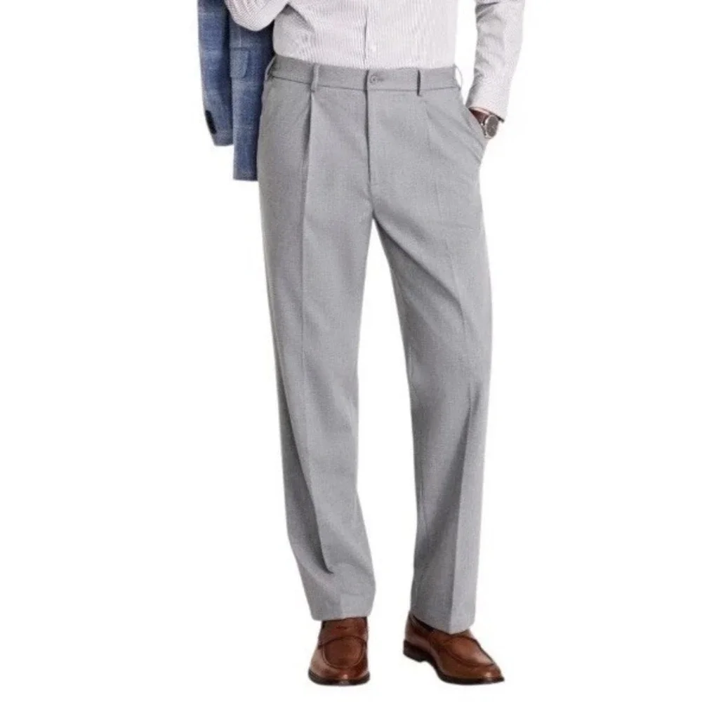 Tommy Hilfiger Mens Modern fit Dress Pants 38W 32L‎ Grey Elastic Waist